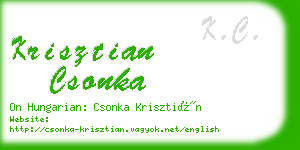 krisztian csonka business card